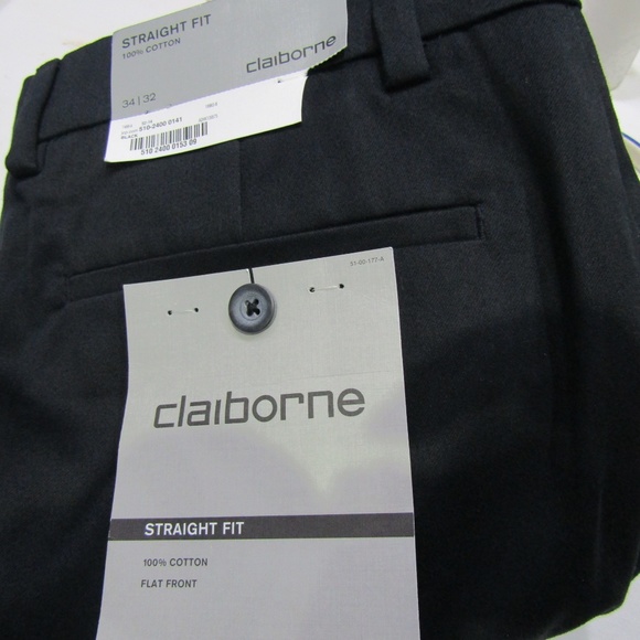 NEW Claiborne Black Dress Pants Size 34 x 32 - Picture 4 of 6